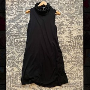 High Neck Black Dress